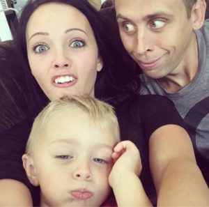 Beautiful Family Picture of Roman Atwood his wife and Noah Atwood
