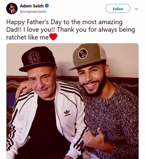 Image of Adam Saleh with his father Mohsin Saleh