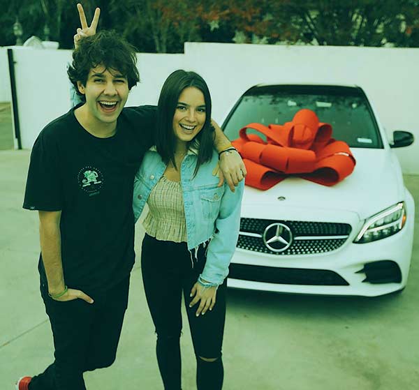 Image of David Dobrik with his assistant Natalie Noel