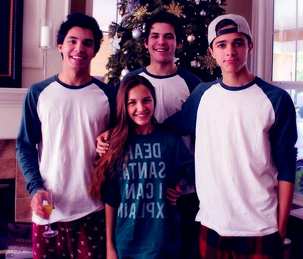 Image of Brent Rivera with his siblings.