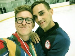 Image of Tyler Oakley with his long time boyfriend Adam Rippon